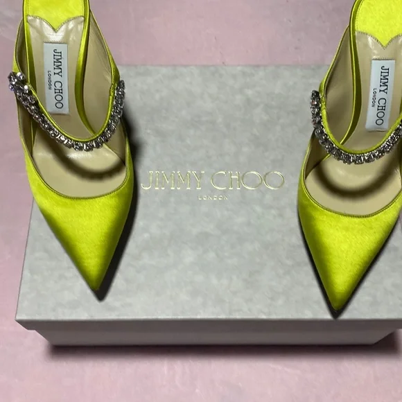 JIMMY CHOO カーキ パンプス 37.5 Jimmy Choo Size 37.5 Suede Evergreen ANOUK (suede forest